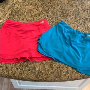 New Balance golf tennis skirt, 10/12 SET OF 2